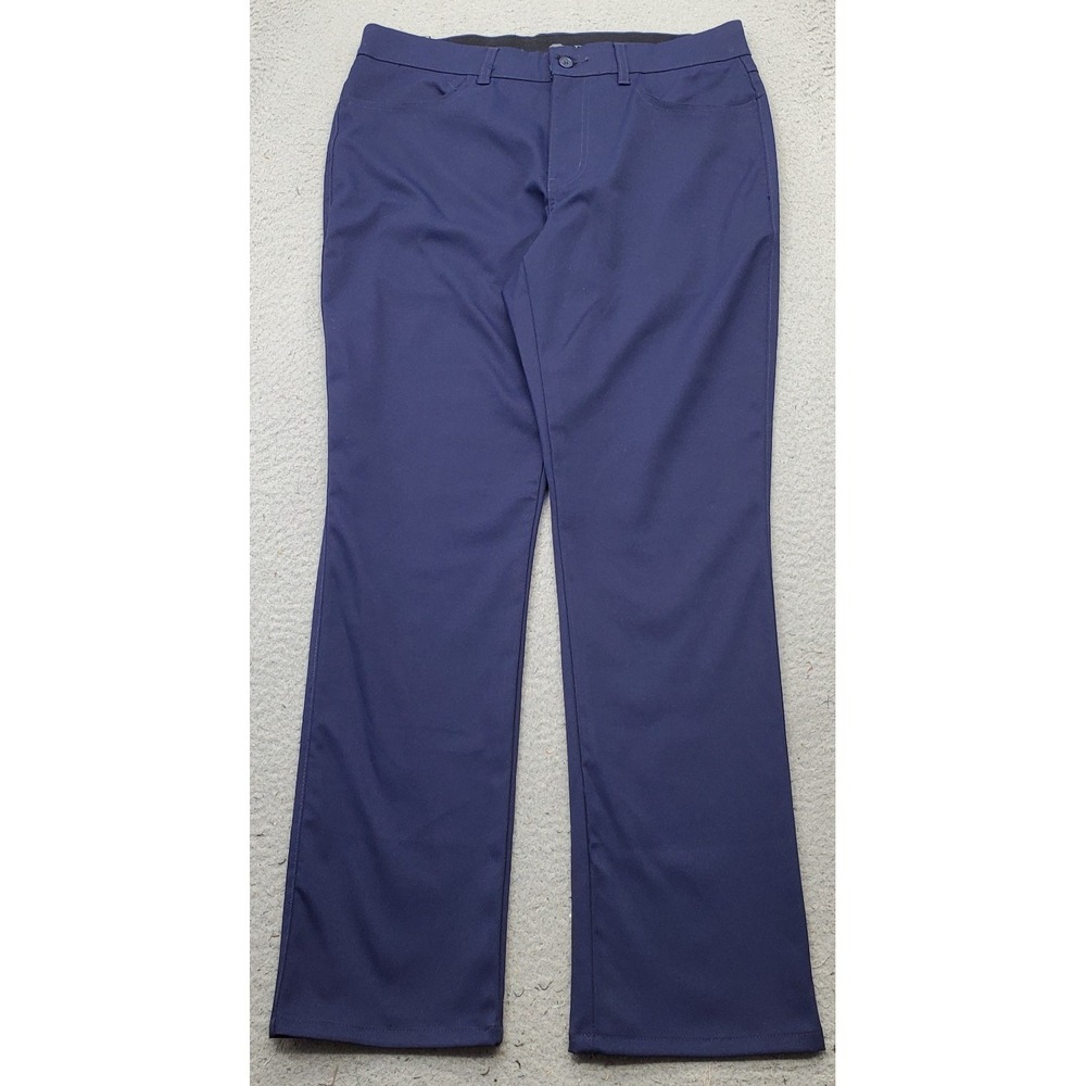 Pebble Beach Golf Performance Pants Men 32x30 Navy Comfort Mid Rise High Waisted